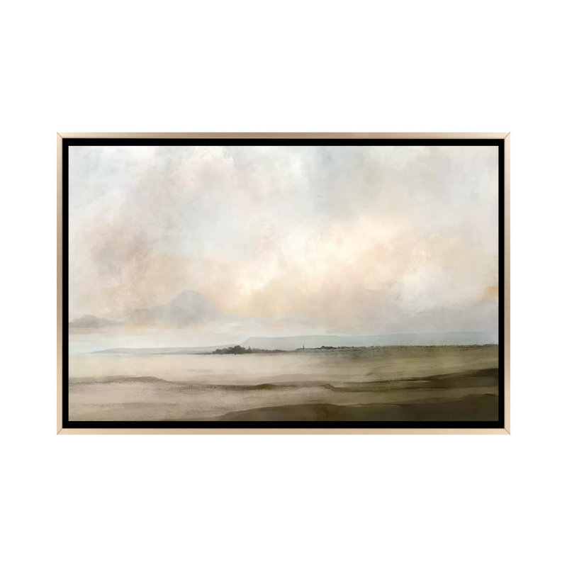 "Topsham" par Dan Hobday, reproduction d'art sur toile tendue, H 32 po x l 48 po, Impression encadrée, Champagne