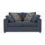 Ensemble de salon 2 pièces - canapé et causeuse en denim lilou / gris anthracite charnière-1080591839