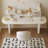 Modern and simple white rectangular desk-1340516107
