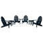 Chaise Adirondack en plastique avec table Anette-611446088