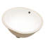 Lavabo de salle de bain ovale encastré en céramique blanc 19 "x 16" avec trop-plein