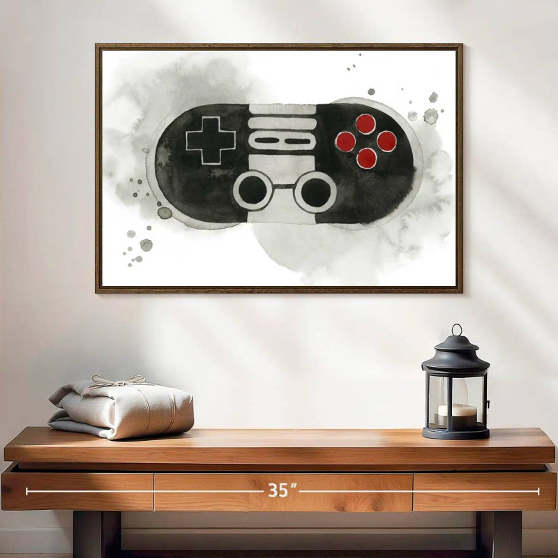 Gamer IV, 25 po x 17 po, Cadre flottant noyer