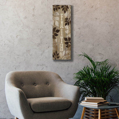  «Faith» par Erin Clark, art mural sur toile, 12 po x 36 po