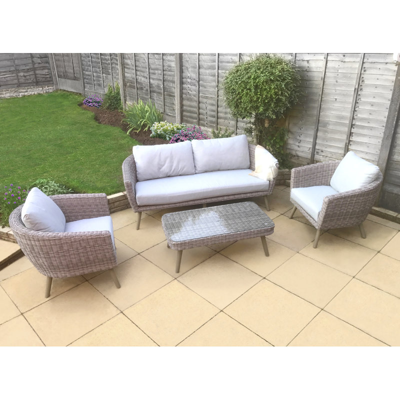 Berneen 4 Seater Rattan Sofa Set