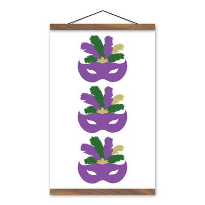 Mardi Gras Masks Hanging Print On Canvas