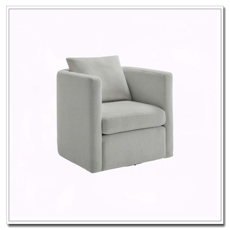 Fauteuil demi-tonneau Sutton, Gris clair