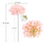 Tête de fleur d'hortensia artificielle avec mât-2002385303