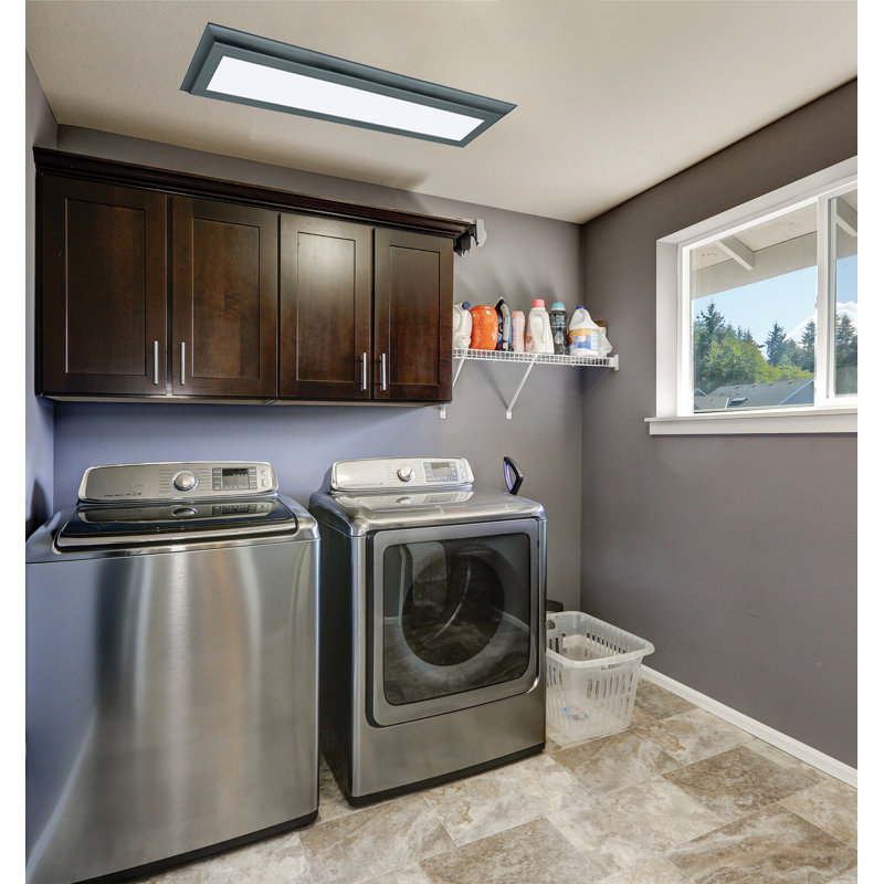 Capps Dimmable Rectangle Flush Mount, Grey