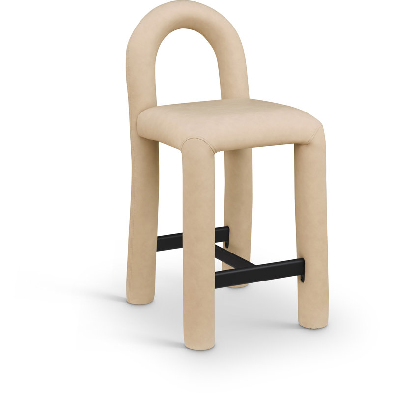 Amari Stool, Vegan Leather, Tan