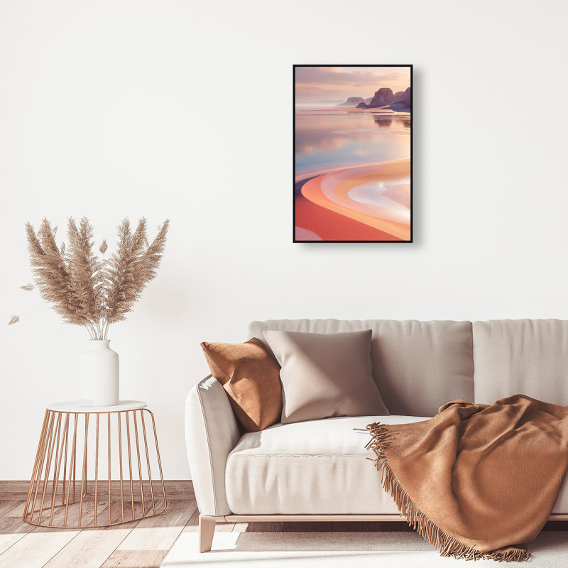 Coastal Dream Abstract Canvas Print by Oliver Gal, Black Frame, 10 x 15, 25"H x 37"W, Black Floater Frame