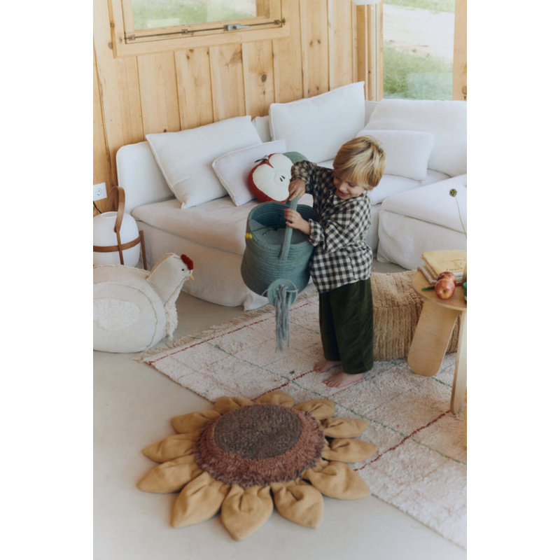 Growing Up On A Farm Handmade Fabric Metal General Basket