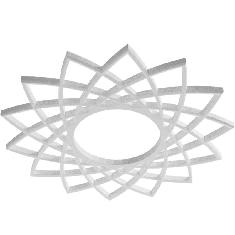 Médaillon de plafond en PVC de qualité architecturale Eleanor 30 po x P 11 1/2 po x P 1 po, H 30 po x l 30 po x P 1 po