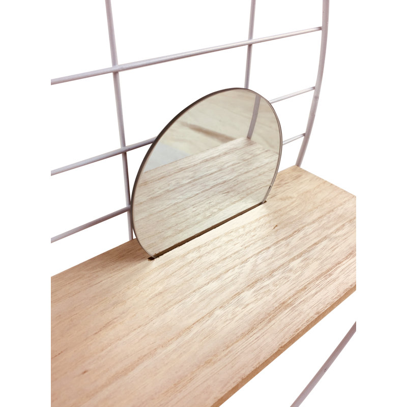 Noelia Flat Wall Mirror with Shelves