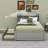 Twin Bed Frame With Storage Headboard, Trundle Bed-109624325