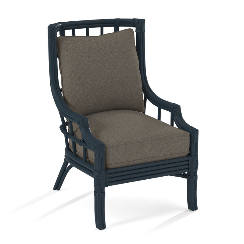 Seville Armchair, Gray Sugar Performance; 0863-84, Antique Frost White