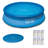 Intex Inflatable Round Pool, 18 Round Solar Pool Cover & Type A Filter (6 Pack)