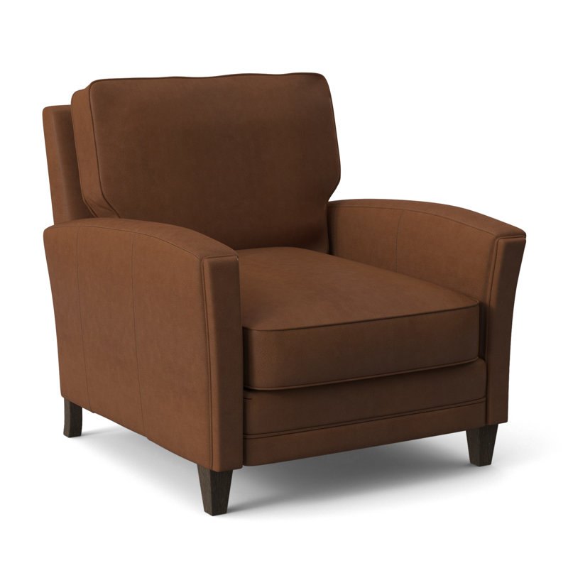 Zion Armchair, Cobblestone, Aline Fumo Genuine Leather
