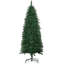 Sapin de Noël artificiel mince de 6 pi de hauteur non éclairé avec branches réalistes et 583 pointes