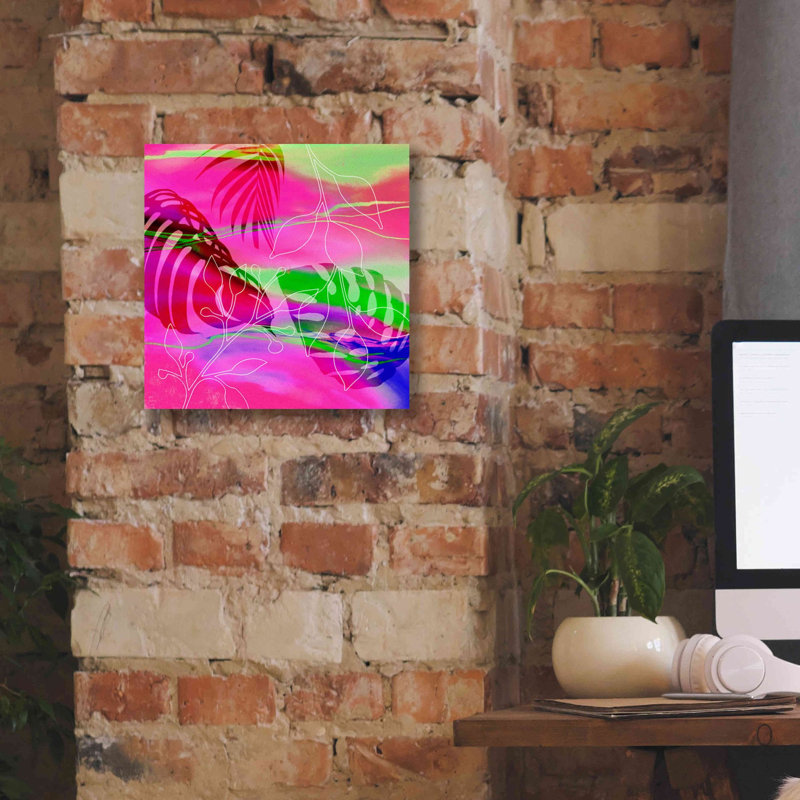 «Tropical Vibe» par Andrea Haase, estampe numérique sur toile, H 12 po x l 12 po x P 0,75 po