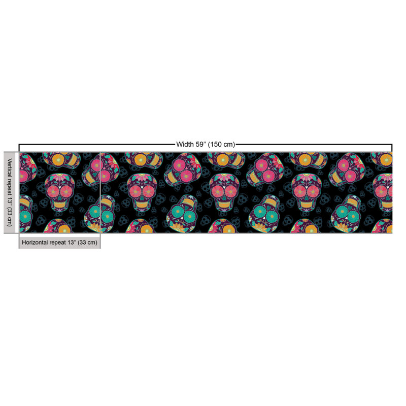 Charlese Sugar Calavera Illustration Multi-Purpose Fabric