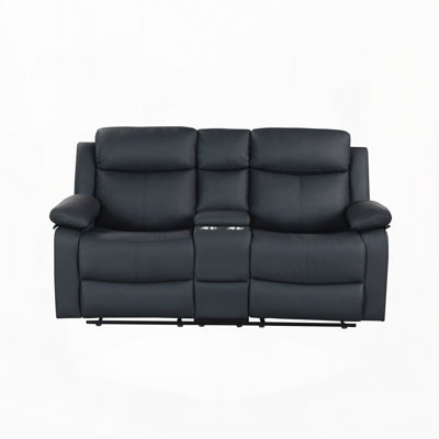 Console Reclining Loveseat with LED Lights and Speakers