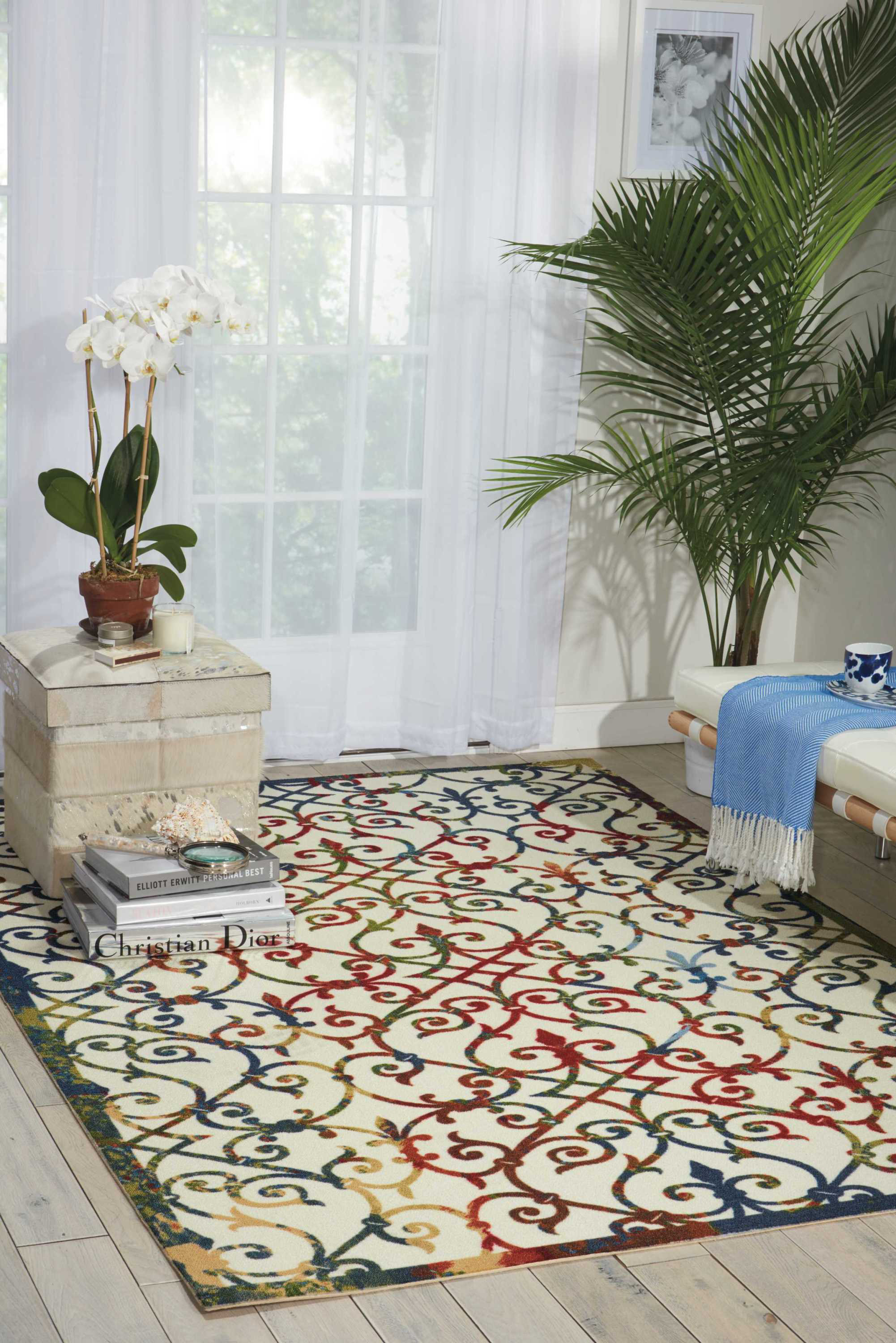 Red Multicolor Rug Red Barrel Studio® Dian Modern Multicolor Transitional Area Rug | Wayfair