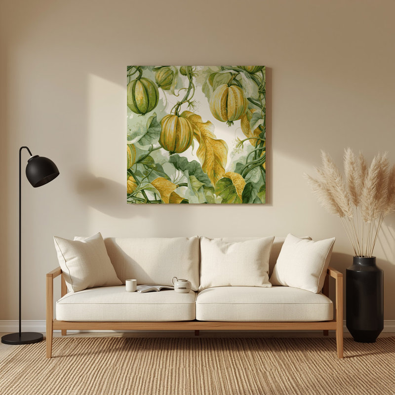 Légumes, art mural vert Luffa Luffa, H 16 po x l 16 po