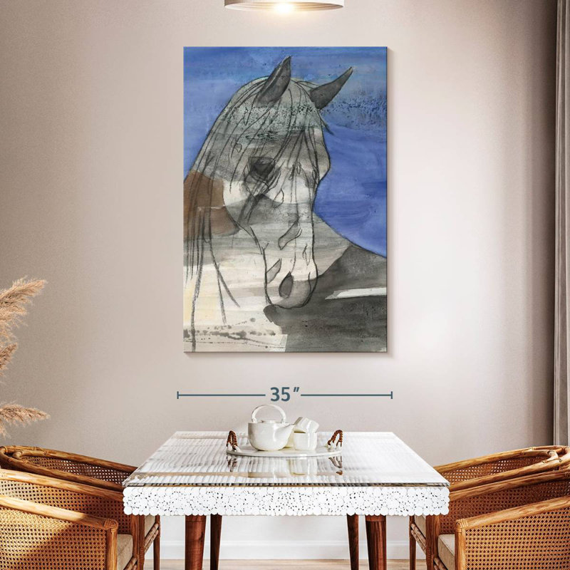 Cheval au clair de lune Brampt, H 51 po x l 34 po