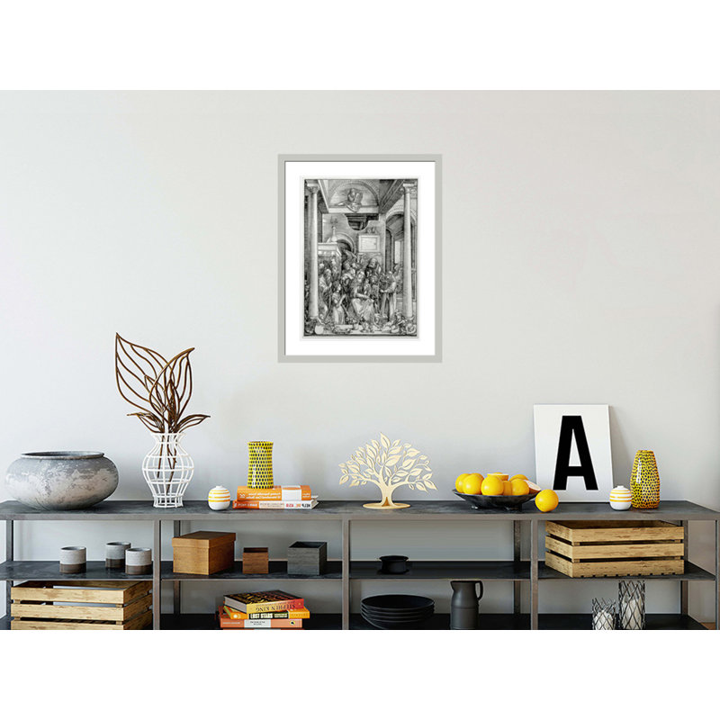 La Vierge et l'enfant avec les saints par Albrecht Dürer, impression giclée sur cadre, H 29,5 po x l 23,22 po