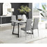 Carzon Marble Effect Melamine Dining Table and Chairs - Luxury Faux Leather Dining Chairs