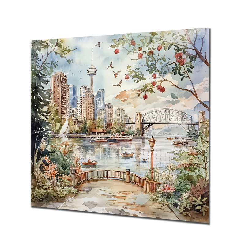 Canada Vancouver's Wisdom Landscape II - City Vancouver, reproduction d'art traditionnelle, H 23 po x l 23 po