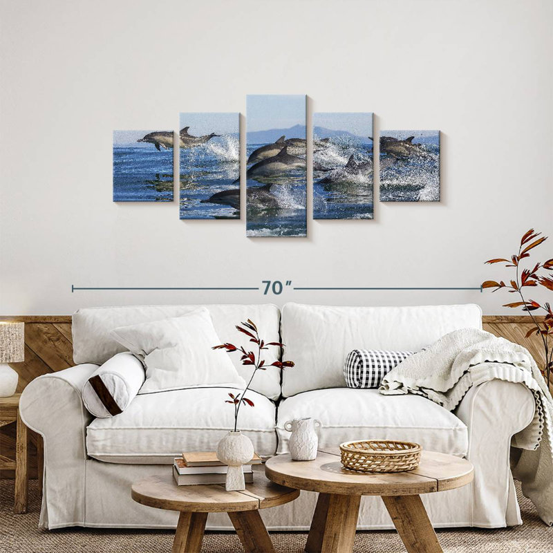 Dolphin Pod, 24" H x 55" W