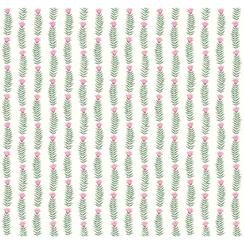 Papier peint lisse L 27 po x l 27 po Eden, Blanc / Vert