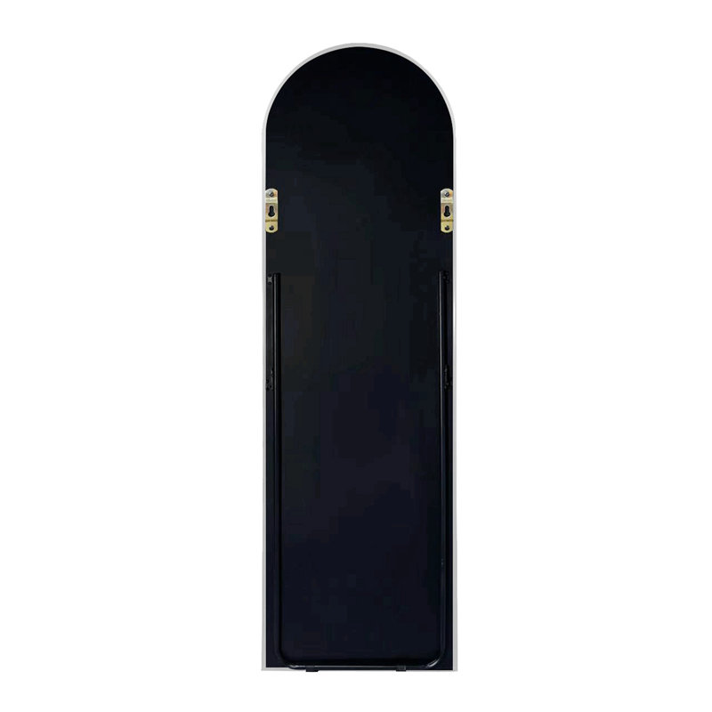 Miroir pleine grandeur en métal blanc, 65,02 po x 22,03 po