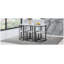 Ensemble de salle à manger moderne 7 pièces en faux marbre avec table compacte de 53,5 pouces et chaises confortables, noir-504150258