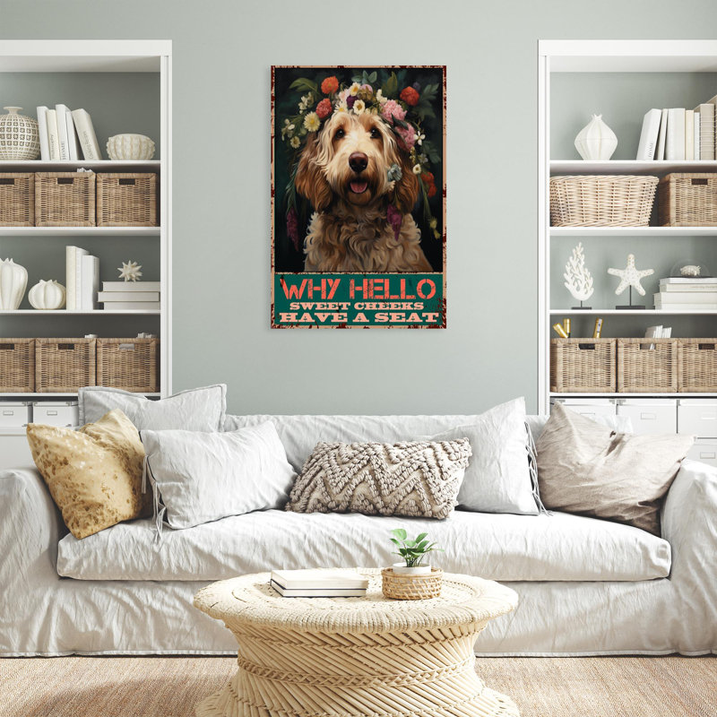 Goldendoodle ont un siège, H 14 po x l 11 po x P 1,25 po