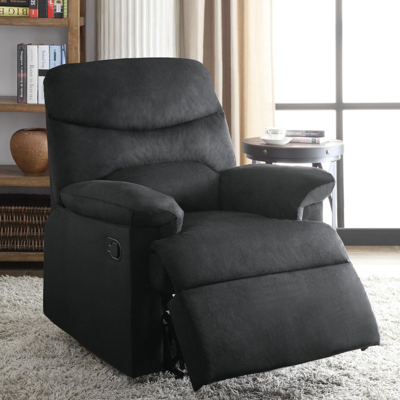 Fauteuil inclinable en tissu tissé, Tissu noir