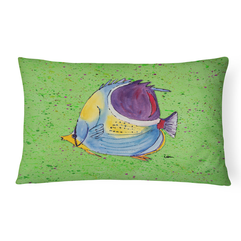 Coussin décoratif intérieur/extérieur pour poisson tropical
