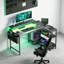 L-Shaped Metal Base Computer Desk