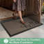 Tapis d'entrée extérieur 32 x 47 po, paillasson antidérapant en caoutchouc durable, tapis à profil bas facile à nettoyer pour le porche de la porte d'entrée arrière, Hello-540017572