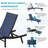 2 PCS All Weather Pool Lounge Chairs Ergonomic Design With Adjustable Backrest-280123596