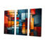 «Cubism Vivid Collage» - ensemble d'art mural sur toile Cubism-107752114-107752111