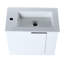 Meuble-lavabo de salle de bain avec lavabo, 22 x 13, fixation murale, porte à fermeture douce, pièce moderne de 22 po à fermeture contemporaine
