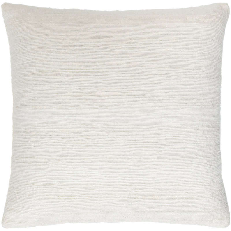 Coussin carré 100% coton Usman, H 22 po x l 22 po, Vert/blanc, Polyester/ Bourre en polyester