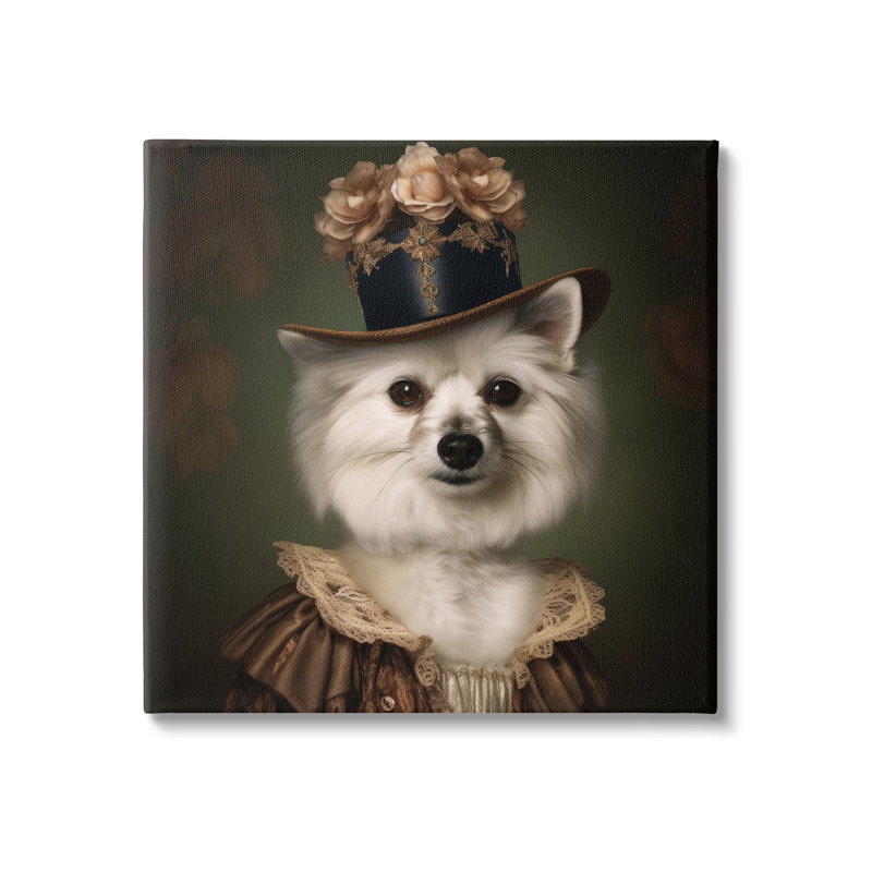 Portrait de chien de style rétro sur toile, H 36 po x l 36 po x P 1,5 po