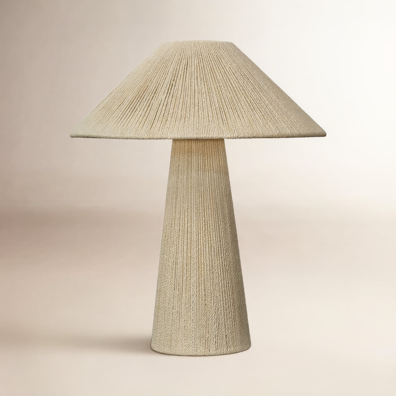 Lampe de table en osier / rotin Karinthia, Brun clair