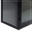 Armoire murale moderne 27,56 po à deux portes en verre avec rangement à trois niveaux pour le hall d'entrée, salle de bain, noir-106943085