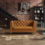 Chaise Chesterfield en similicuir rembourré avec pieds en métal doré-1403588504-1403588510-1398315850