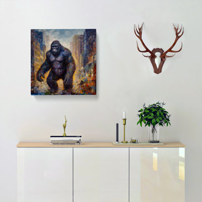 King Kong Neo-Impressionism - Wrapped Canvas