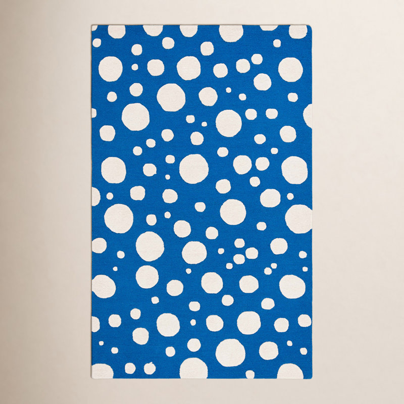 Camey Cotton Polka Dots Indoor Rug, Rectangle 3' x 5'
